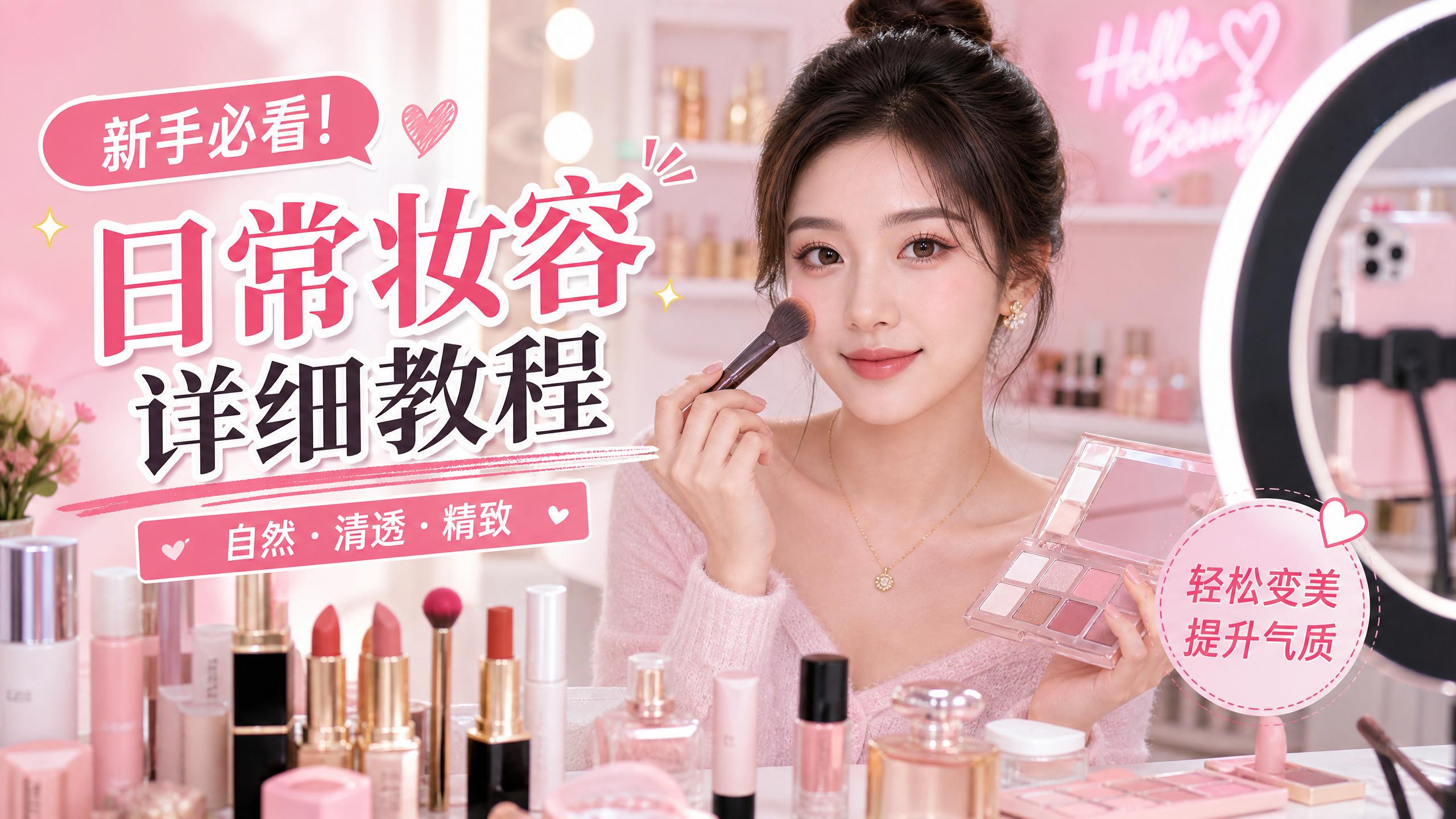 蜜桃传媒美妆视频教程-日常妆容